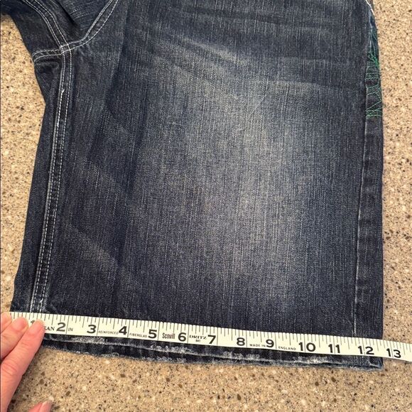 AKADEMIKS Baggy Y2K Hip Hop Streetwear Dragon Embroidery Tiger Patch Jorts Short - Picture 14 of 17